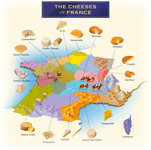 French cheese map